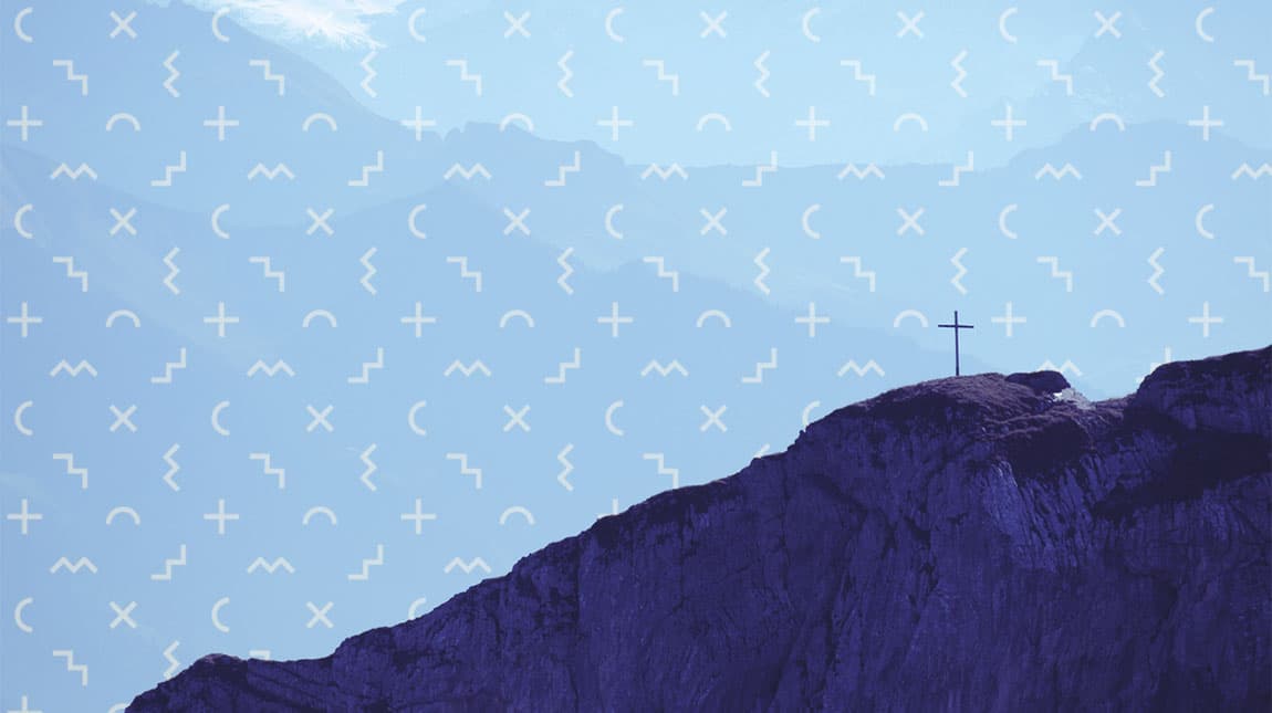 cross on a mountian